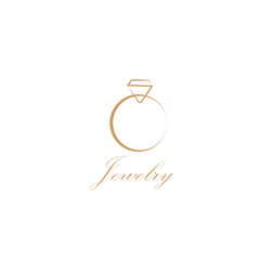 Simple jewelry ring logo design