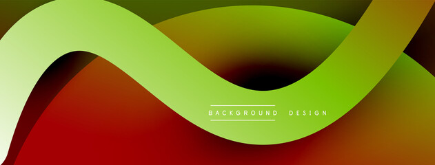 Abstract overlapping lines and circles geometric background with gradient colors