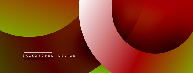 Abstract overlapping lines and circles geometric background with gradient colors