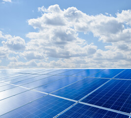 Solar cell panels, edited background. Soft and selective focus on solar panels.