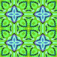 Ikat Triangle. Hipster Seamless Pattern. Yellow