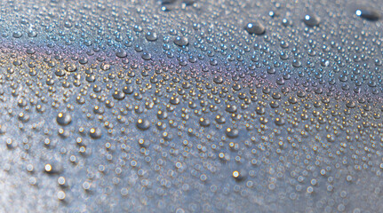 drops of water on a black background