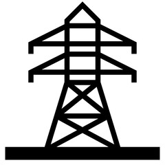 Industry_Transmission Tower glyph icon,linear,outline,graphic,illustration