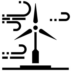 Industry_Wind Energy glyph icon,linear,outline,graphic,illustration