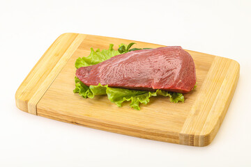 Raw beef piece for cooking