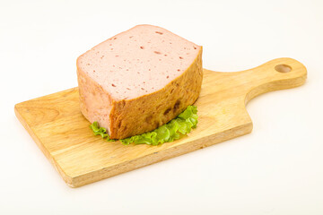 Homemade baked traditional meat loaf