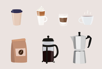 A set that is available in any coffee shop.