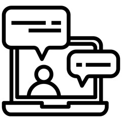 Message_Online chat line icon,linear,outline,graphic,illustration