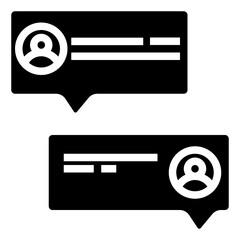 Message_Multiple chat glyph icon,linear,outline,graphic,illustration