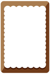 Empty brown curl frame banner template