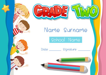 Grade two diploma or certificate template