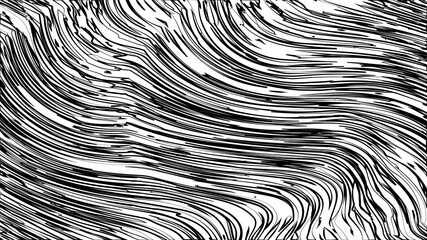 Abstract black stripe swirls on white background, 3d effect, vector illustration design

