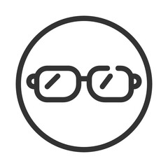 Glasses , Education outline icon.