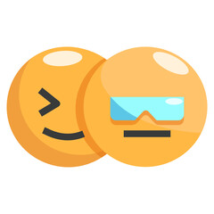 Message_Text emoji flat icon,linear,outline,graphic,illustration