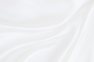 Naklejka na ściany i meble Abstract soft waves of white fabric background