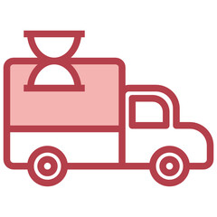 Order And Shipping_intraday delivert red line icon,linear,outline,graphic,illustration