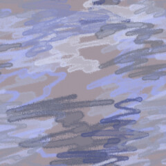 Seamless abstract pattern. Colored lines, stains, spots on a gray background. Paper texture.