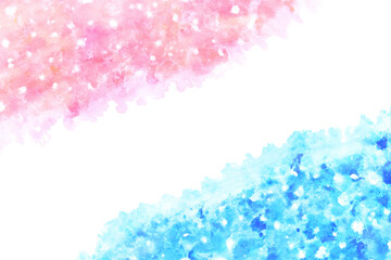 空 ブルー ピンク 水彩 ベクター 背景