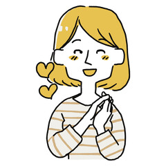 嬉しそうな女性