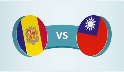 Andorra versus Taiwan, team sports competition concept.