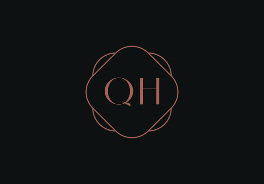 Initial letters QH logo design template