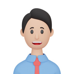 3D rendering businessman cartoon avatar.