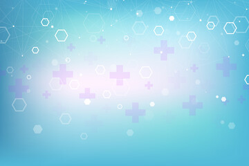 Scientific molecule background DNA double helix illustration with shallow depth of field. Mysterious wallpaper or banner with a DNA molecules. Genetics information illustration