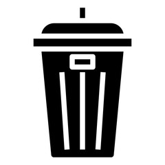 Recycling_Trash bin glyph icon,linear,outline,graphic,illustration
