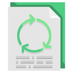 Recycling_Paper recycling flat icon,linear,outline,graphic,illustration