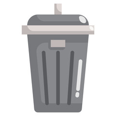 Recycling_Trash bin flat icon,linear,outline,graphic,illustration