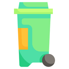 Recycling_Trash flat icon,linear,outline,graphic,illustration