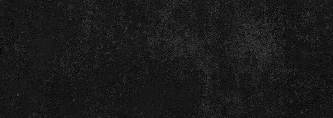 Panorama of Black grey concrete texture, Rough cement stone wall, Surface of old and dirty outdoor building wall, Abstract nature seamless background