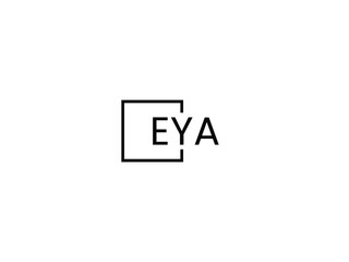 EYA Letter Initial Logo Design Vector Illustration