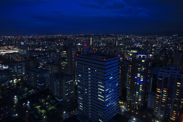 Fototapeta na wymiar Night View of Fukuoka, Japan
