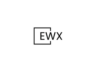 Obraz premium EWX Letter Initial Logo Design Vector Illustration