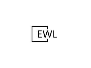 Obraz premium EWL Letter Initial Logo Design Vector Illustration
