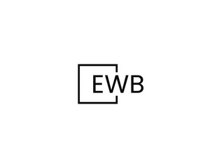 Fototapeta premium EWB Letter Initial Logo Design Vector Illustration