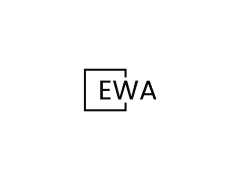 EWA Letter Initial Logo Design Vector Illustration