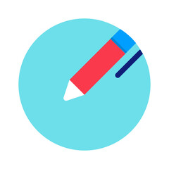 Pen , Education flat icon.