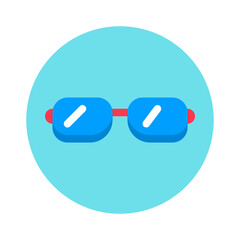 Glasses , Education flat icon.