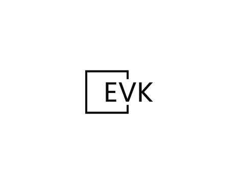 EVK Letter Initial Logo Design Vector Illustration