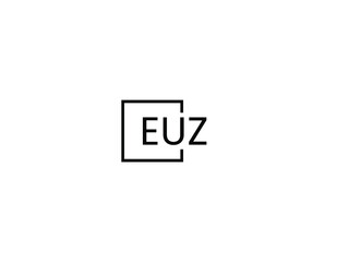 EUZ Letter Initial Logo Design Vector Illustration