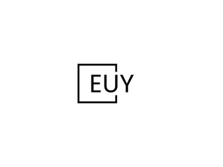 Obraz premium EUY Letter Initial Logo Design Vector Illustration