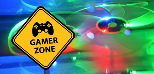 gamer zone sign