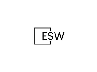 ESW Letter Initial Logo Design Vector Illustration