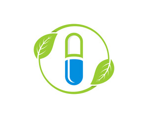 Capsule inside the nature leaf