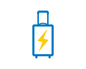 Energy symbol inside the traveling bag