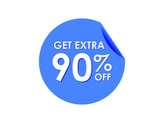 Get Extra 90% percent off Sale Round sticker
