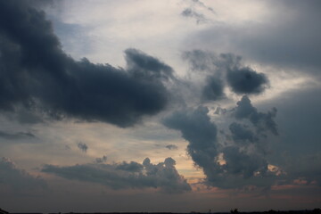 Fototapeta na wymiar Dark depressive cloudscape