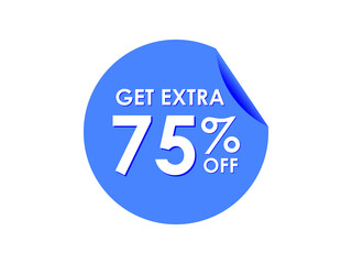 Get Extra 75% percent off Sale Round sticker
